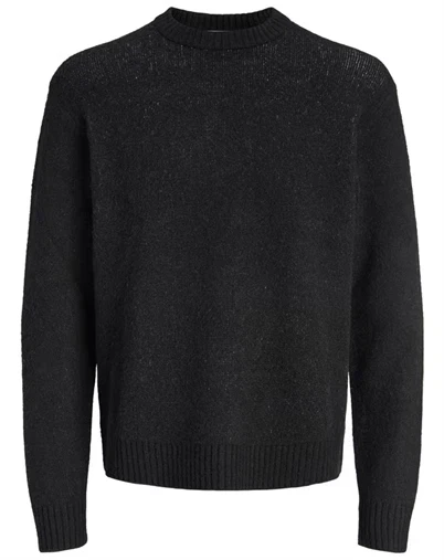 Jack & Jones - JORChamberi knit Jacquard Crew Neck - Black